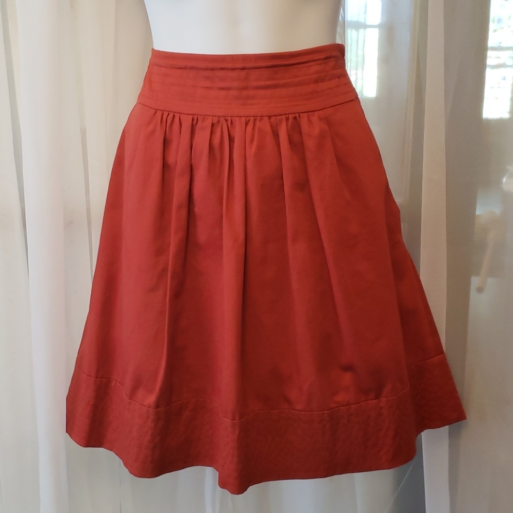 Pleated Pocketed A-Line Skirt, Anthropologie